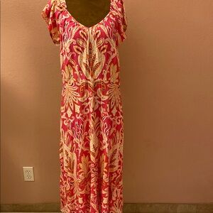 LOFT. Elegant Pink Paisley Dress